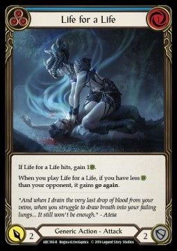 Life for a Life (Blue) [ARC166-R] (Arcane Rising - First) Rainbow Foil