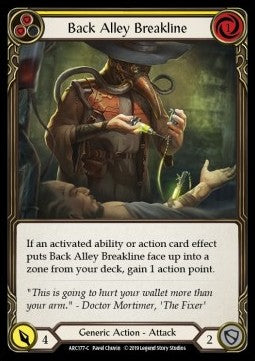Back Alley Breakline (Yellow) [ARC177-C] (Arcane Rising - First) Rainbow Foil