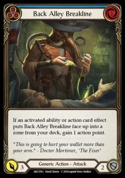 Back Alley Breakline (Blue) [ARC178-C] (Arcane Rising - First) Rainbow Foil