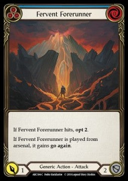 Fervent Forerunner (Blue) [ARC184-C] (Arcane Rising - First) Rainbow Foil