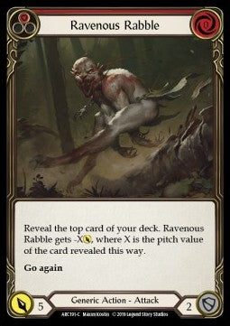 Ravenous Rabble (Red) [ARC191-C] (Arcane Rising - First) Rainbow Foil