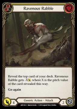 Ravenous Rabble (Yellow) [ARC192-C] (Arcane Rising - First) Rainbow Foil