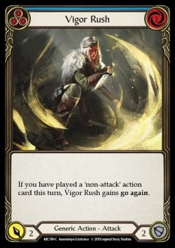 Vigor Rush (Blue) [ARC199-C] (Arcane Rising - First) Rainbow Foil