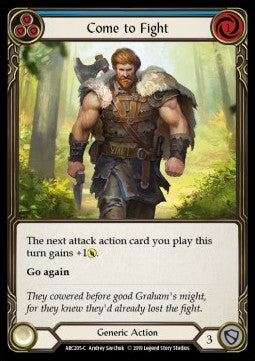 Come to Fight (Blue) [ARC205-C] (Arcane Rising - First) Rainbow Foil