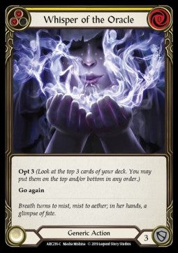 Whisper of the Oracle (Yellow) [ARC216-C] (Arcane Rising - First) Rainbow Foil