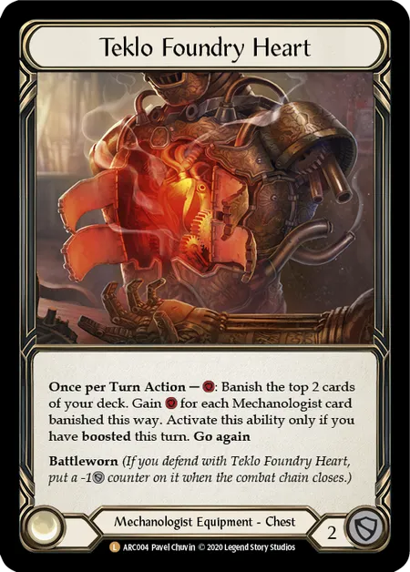 Teklo Foundry Heart [ARC004] (Arcane Rising - Unlimited) Rainbow Foil