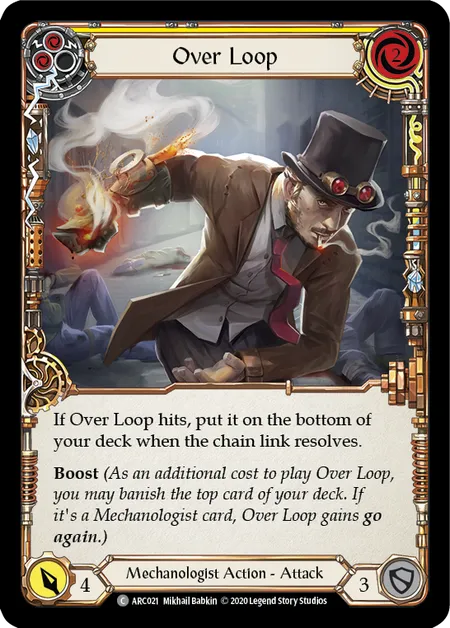 Over Loop (Yellow) [ARC021] (Arcane Rising - Unlimited) Rainbow Foil