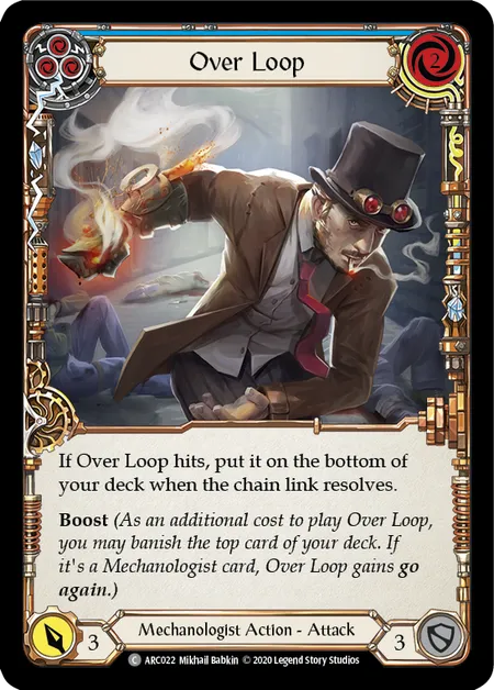 Over Loop (Blue) [ARC022] (Arcane Rising - Unlimited) Rainbow Foil