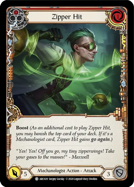 Zipper Hit (Red) [ARC029] (Arcane Rising - Unlimited) Regular