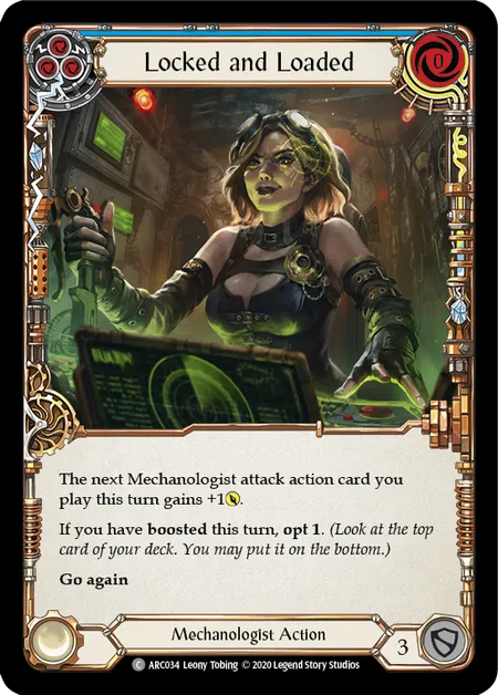 Locked and Loaded (Blue) [ARC034] (Arcane Rising - Unlimited) Rainbow Foil