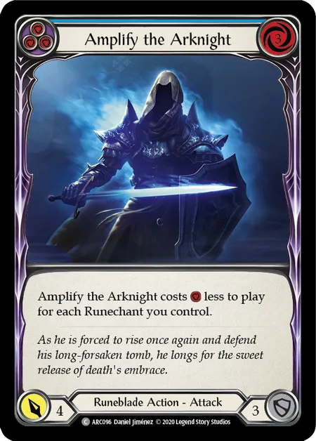 Amplify the Arknight (Blue) [ARC096] (Arcane Rising - Unlimited) Rainbow Foil
