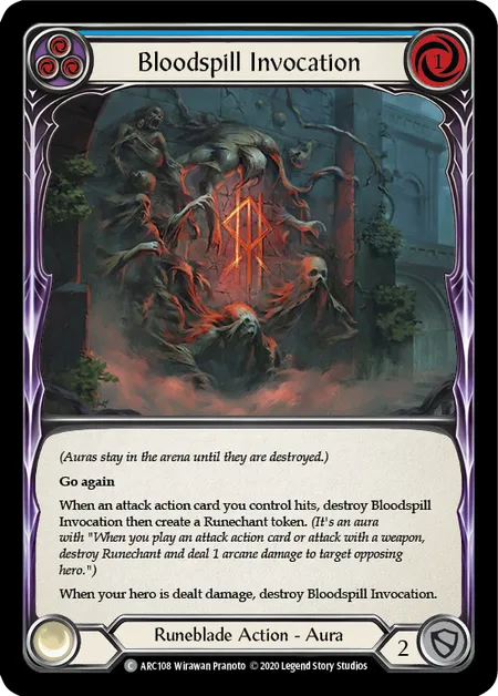 Bloodspill Invocation (Blue) [ARC108] (Arcane Rising - Unlimited) Rainbow Foil