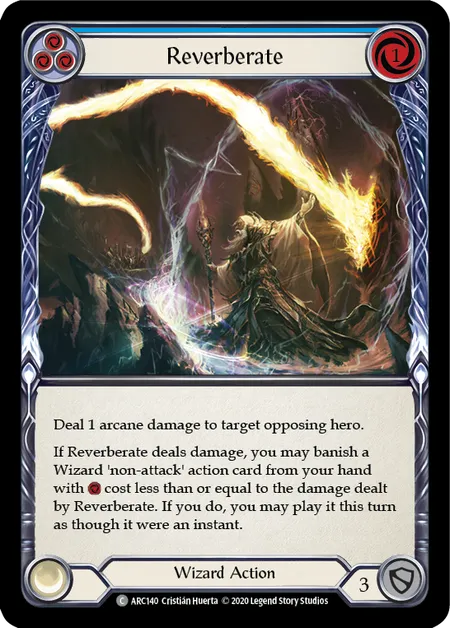 Reverberate (Blue) [ARC140] (Arcane Rising - Unlimited) Rainbow Foil