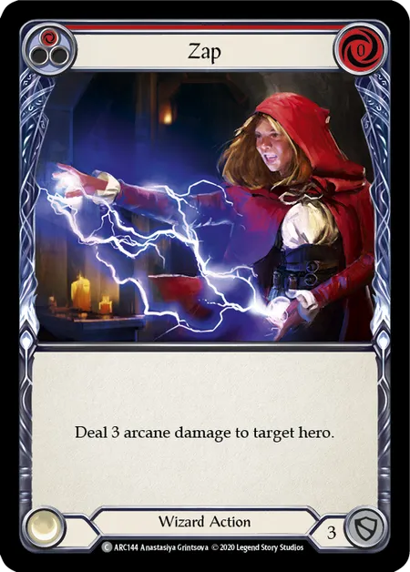 Zap (Red) [ARC144] (Arcane Rising - Unlimited) Rainbow Foil