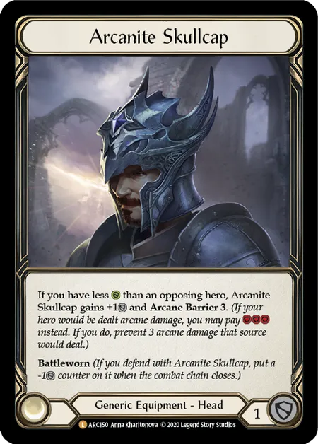 Arcanite Skullcap [ARC150] (Arcane Rising - Unlimited) Rainbow Foil