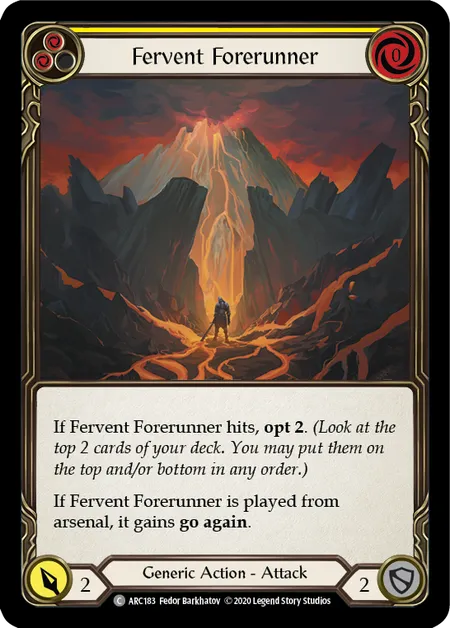 Fervent Forerunner (Yellow) [ARC183] (Arcane Rising - Unlimited) Regular