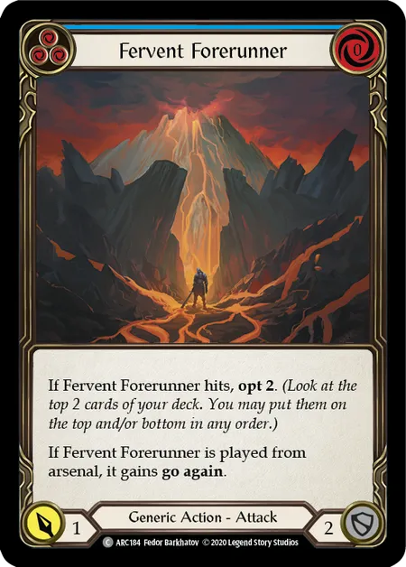 Fervent Forerunner (Blue) [ARC184] (Arcane Rising - Unlimited) Rainbow Foil