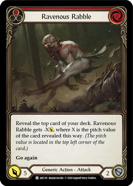 Ravenous Rabble (Red) [ARC191] (Arcane Rising - Unlimited) Rainbow Foil