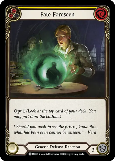Fate Foreseen (Yellow) [ARC201] (Arcane Rising - Unlimited) Rainbow Foil