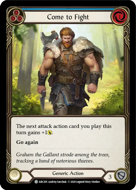 Come to Fight (Blue) [ARC205] (Arcane Rising - Unlimited) Regular