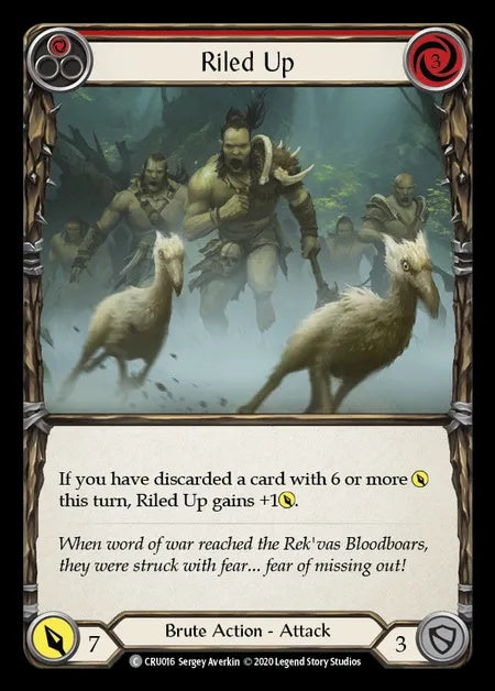 Riled Up (Red) [CRU016] (Crucible of War - First) Rainbow Foil