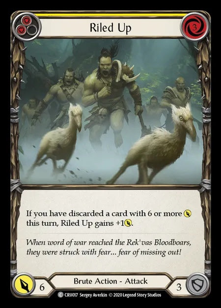 Riled Up (Yellow) [CRU017] (Crucible of War - First) Rainbow Foil
