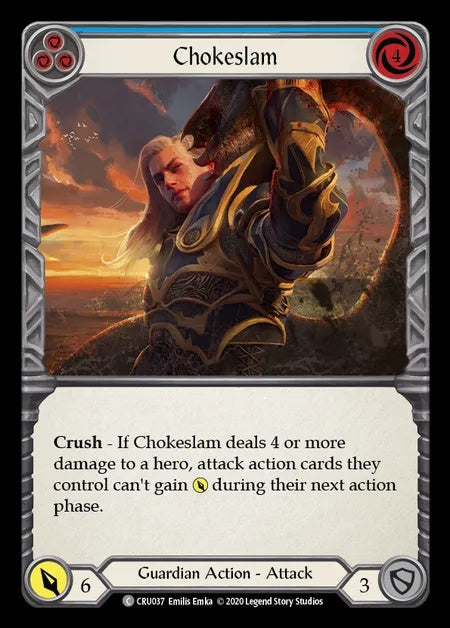 Chokeslam (Blue) [CRU037] (Crucible of War - First) Rainbow Foil