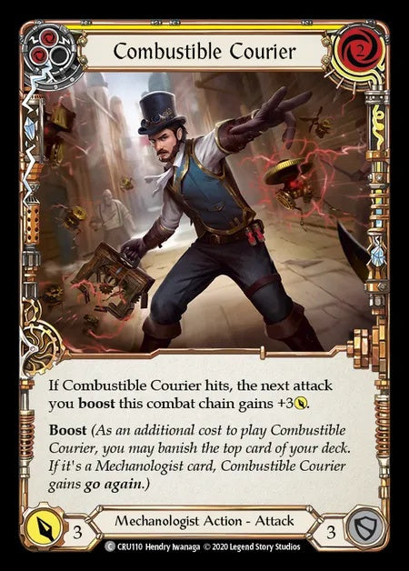 Combustible Courier (Yellow) [CRU110] (Crucible of War - First) Rainbow Foil