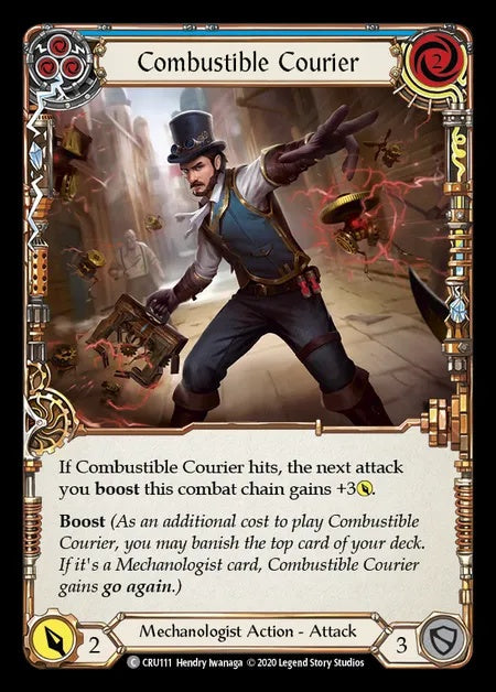 Combustible Courier (Blue) [CRU111] (Crucible of War - First) Rainbow Foil