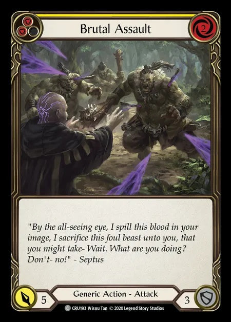 Brutal Assault (Yellow) [CRU193] (Crucible of War - First) Rainbow Foil