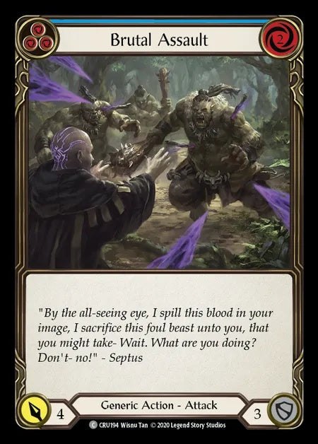 Brutal Assault (Blue) [CRU194] (Crucible of War - First) Rainbow Foil