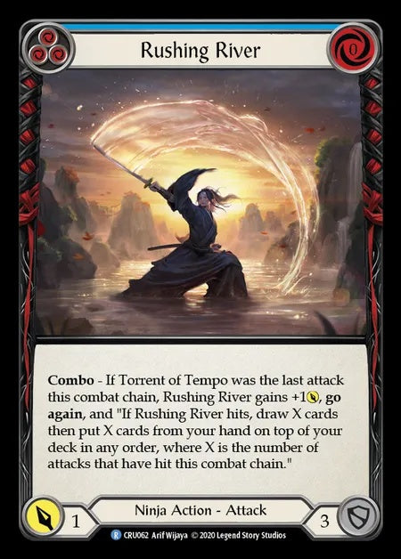 Rushing River (Blue) [CRU062] (Crucible of War - First) Rainbow Foil