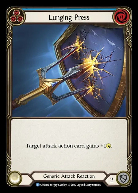 Lunging Press [CRU186] (Crucible of War - First) Rainbow Foil