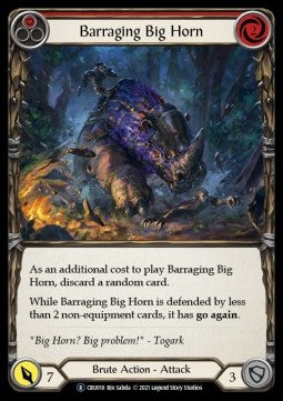 Barraging Big Horn (Red) [CRU010] (Crucible of War - Unlimited) Rainbow Foil