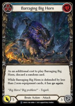 Barraging Big Horn (Blue) [CRU012] (Crucible of War - Unlimited) Rainbow Foil