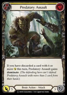 Predatory Assault (Yellow) [CRU014] (Crucible of War - Unlimited) Regular