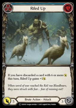 Riled Up (Blue) [CRU018] (Crucible of War - Unlimited) Rainbow Foil