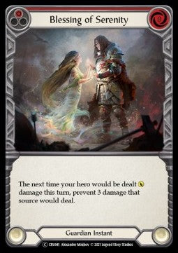 Blessing of Serenity (Red) [CRU041] (Crucible of War - Unlimited) Rainbow Foil