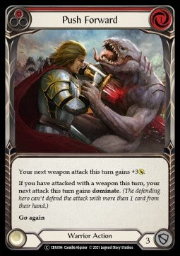 Push Forward (Red) [CRU094] (Crucible of War - Unlimited) Rainbow Foil