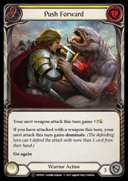 Push Forward (Yellow) [CRU095] (Crucible of War - Unlimited) Rainbow Foil