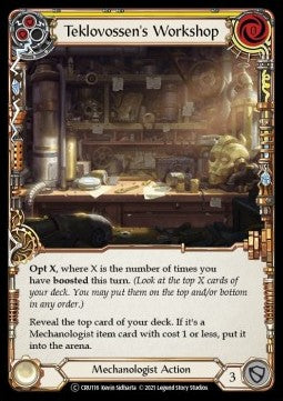 Teklovossen's Workshop (Yellow) [CRU116] (Crucible of War - Unlimited) Regular