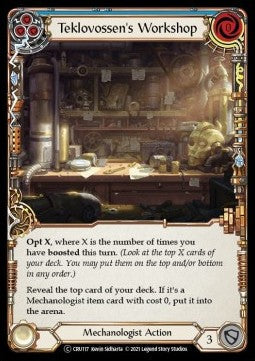 Teklovossen's Workshop (Blue) [CRU117] (Crucible of War - Unlimited) Rainbow Foil