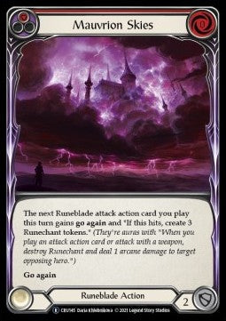 Mauvrion Skies (Red) [CRU145] (Crucible of War - Unlimited) Rainbow Foil