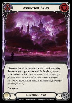 Mauvrion Skies (Blue) [CRU147] (Crucible of War - Unlimited) Rainbow Foil