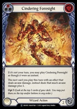 Cindering Foresight (Red) [CRU165] (Crucible of War - Unlimited) Rainbow Foil