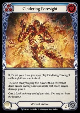 Cindering Foresight (Blue) [CRU167] (Crucible of War - Unlimited) Regular