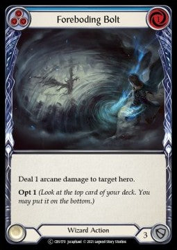 Foreboding Bolt (Blue) [CRU170] (Crucible of War - Unlimited) Rainbow Foil