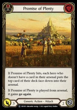 Promise of Plenty (Red) [CRU183] (Crucible of War - Unlimited) Rainbow Foil