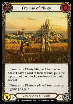 Promise of Plenty (Yellow) [CRU184] (Crucible of War - Unlimited) Rainbow Foil