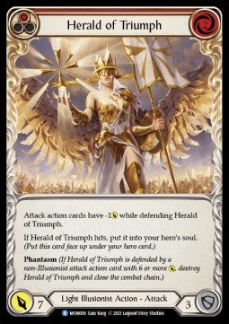 Herald of Triumph (Red) [MON008] (Monarch - First) Rainbow Foil
